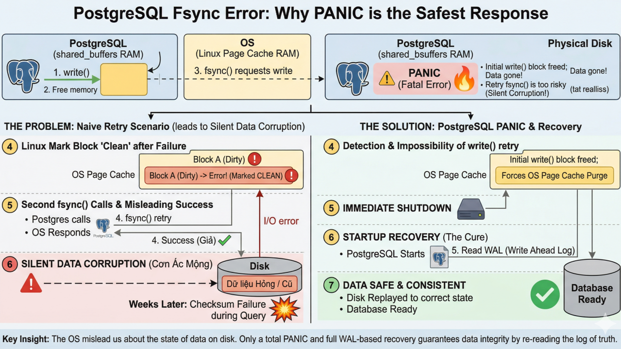 PostgreSQL Fsync Error: Why PANIC is the Safest Response
