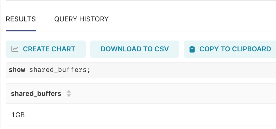 shared_buffers đã được set lên 1GB